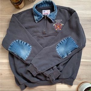 90s workwear quarter zip